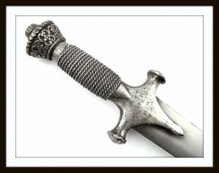 Antique Rare Islamic Persian Or Indian Mogul Broad Sword Tulwar Shamshir