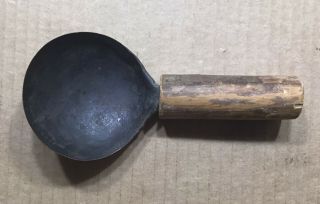 Vintage Antique Primitive Spoon With Wood Handle Folk Art