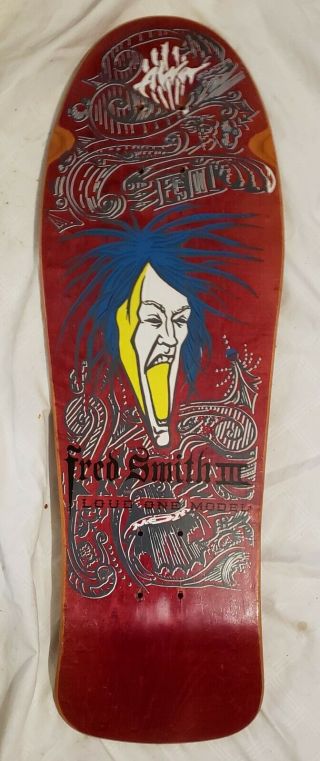 Vintage Alva Fred Smith Loud One III Skateboard Deck tri - tail rare 2