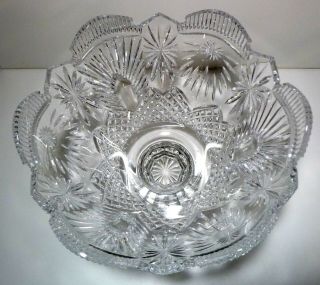 RARE House of Waterford Crystal CHRISTMAS @ WATERFORD Bowl Centerpiece IRELAND 3