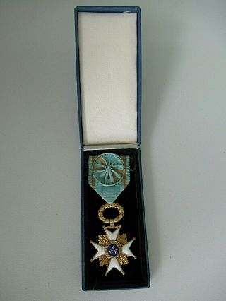 Latvia Order Of The Three Stars Officer Grade.  Cased.  Rare Ef