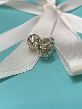 Tiffany & Co.  Rare Paloma Picasso Marrakesh Sterling Silver Ball Earrings