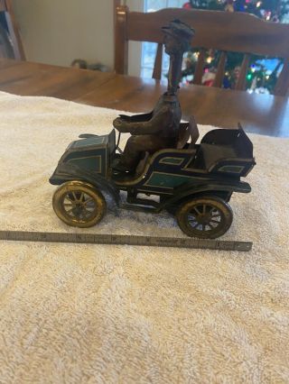 Rare Early 1900’s Tin Windup Automobile Articulated Head German? Galvanized
