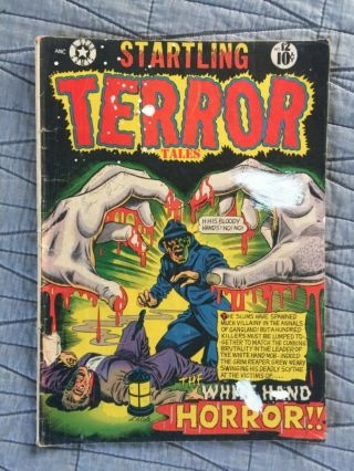 Rare 1952 Golden Age Startling Terror Tales 12 Classic Lb Cole Cvr Pch Complete