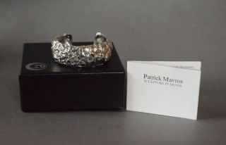 Rare Small PATRICK MAVROS Sterling Silver ELEPHANT Cuff Bracelet 76.  02 Grams 2