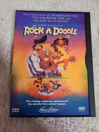 Rock - A - Doodle Dvd,  1999 Rare Don Bluth Animated 1990 Snap Case Region 1
