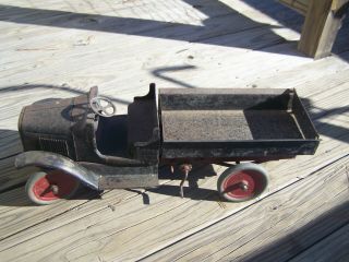 Old Antique Vintage Buddy L Metal Dump Truck Toy 1920 