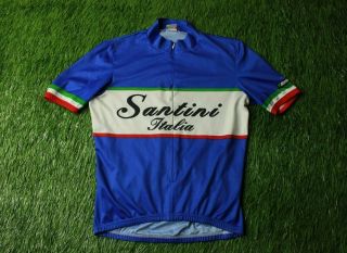 Rare Cycling Shirt Jersey Maglia Camiseta Sms Santini Italia Italy Team Size M