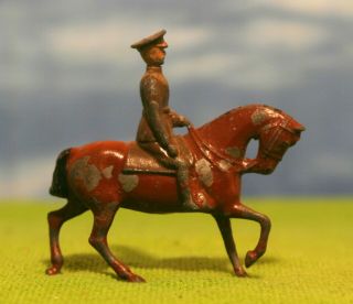 Britains - Vintage Mounted Soldier On Brown Horse Rare Lead Figure (6)