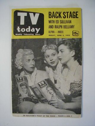 Rare Detroit 1953 June 5 Tv Today Guide Marilyn Monroe Ed Sullivan Howdy Doody