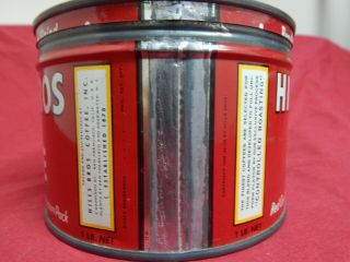 Vintage Rare 1950 ' s Hills Bros Coffee Tin Can with Lid Regular Grind 3