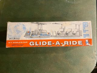 Vintage Ny Worlds Fair 1964 Glide - A - Ride Toy In Orig Box Rare Greyhound Ex Cond