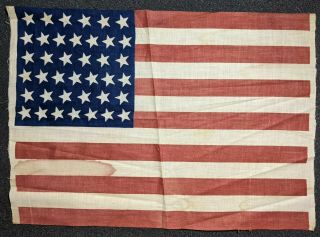 Vintage Rare 1889 - Antique 39 Star American Flag United States 12 " X 17 "