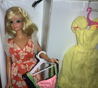 Vintage Barbie With Case And Clothes