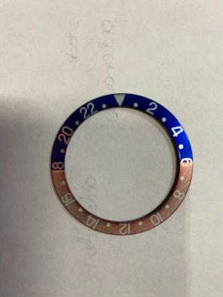 Rare Faded Rolex Bezel Insert Red And Blue For Model 1675 / 16750 (blue Back)