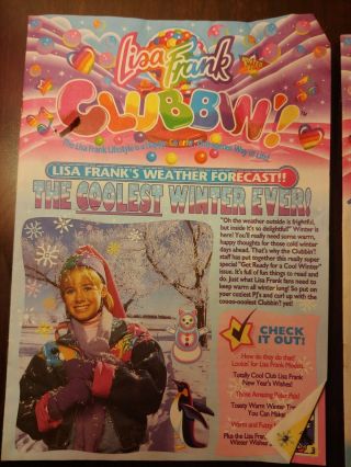 Vintage Lisa Frank Clubbin’ Newsletters 1995 winter and fall 3