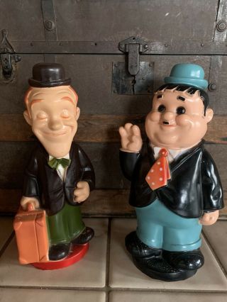 Vintage Laurel And Hardy 70s Piggy Bank Rare Antique