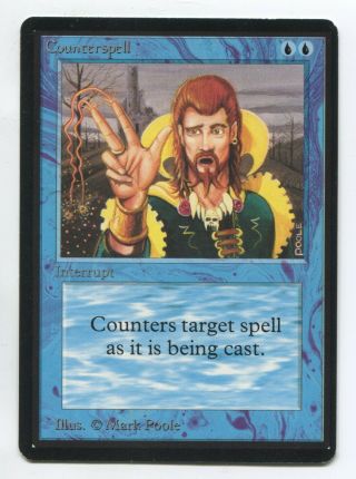 1993 Wotc Magic The Gathering Mtg Beta Counterspell Uncommon Lp/nm