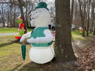 RARE Gemmy 2003 8ft Christmas Airblown Inflatable Sam The Snowman From Rudolph 2