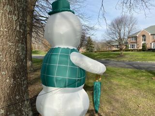 RARE Gemmy 2003 8ft Christmas Airblown Inflatable Sam The Snowman From Rudolph 3