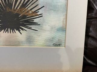 JIM TILLETT Vintage Silk Screen Print Hand Painted Canvas SIGNED,  Bottom Of Ocean 3