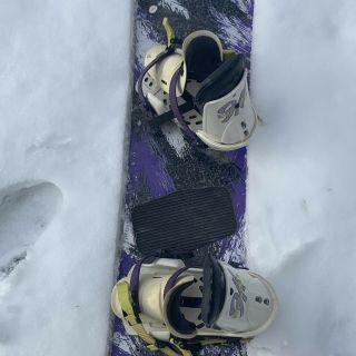 Vintage Burton Craig Kelly Air Snowboard 1992 With Bindings Rare Purple 5