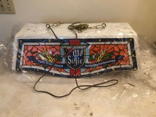 Old Stock Rare Vintage Old Style Beer Pool Table Light Stained Glass Look