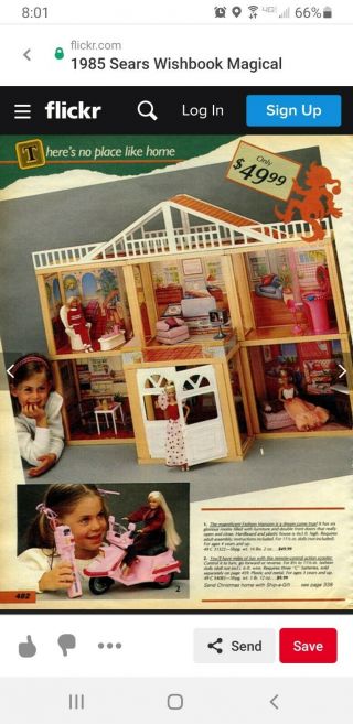 1985 Fashion Mansion By Meritus - Sears Wishbook Dollhouse For Barbies