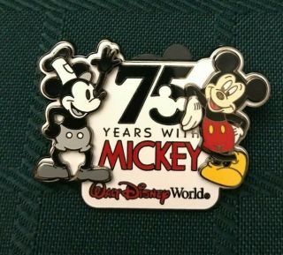 Wdw Walt Disney World 75 Years With Mickey Mouse Collectible Pin Authentic Rare