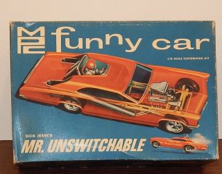 Rare Mpc Mr.  Unswitchable 1967 Pontiac Gto Funny Car Model Kit 701