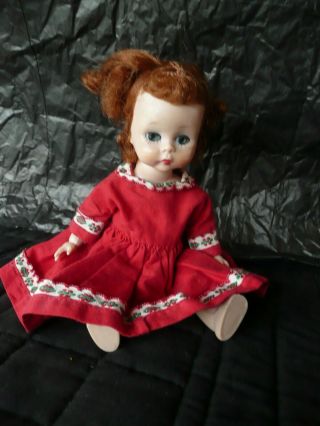 Vintage Madame Alexander 1950s Doll 7 - 1/2 " Red Hair Blue Eyes