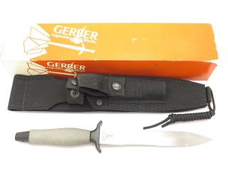 Vintage 1987 Gerber Mark Ii 2 Fixed Blade Dagger Knife With Rare 5 Degree Offset