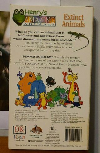 Henry ' s Animals - Extinct Animals - VHS Tape 2