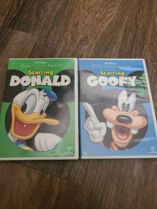 Disney Starring Donald Goofy Volume 2 And 3 Classic Cartoon Dvd Rare Oop