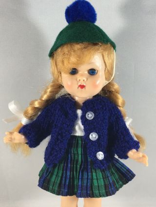 Vintage Vogue Tag Ginny Dress,  Knitted Sweater,  Underpants,  Beanie Hat (no Doll)