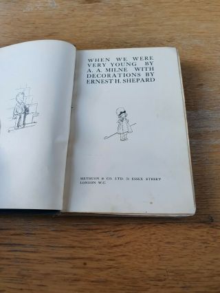 RARE 1924 1st Edition - When We Were Very Young - A A Milne - Winnie Pooh Orig 6