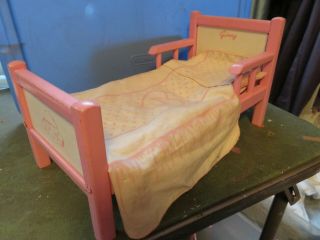 Ginny / 8 " Dolls Vintage Furniture - Bed With All The Dream Cozy Bedding