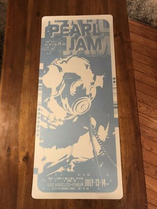Pearl Jam Poster Los Angeles 1998 Ames Bros Print Poster Yield Rare
