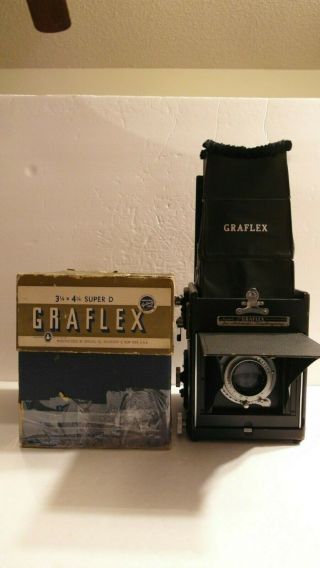 Rare Minty Fully Graflex D 3 - 1/4 X 4 - 1/4 152mm F/4.  5 Ektar Lens