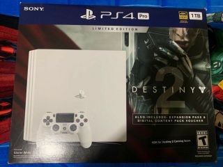 Destiny 2 Ps4 Pro Limited Edition Glacier White Playstation 4 Rare Collectable