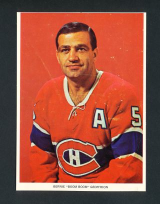 1963 - 65 Chex Cereal Photo Boom Boom Geoffrion Montreal Canadiens Rare Series 1