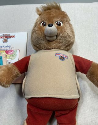 Vintage - Teddy Ruxpin with “The Airship” Cassette & Book.  (1985) 3