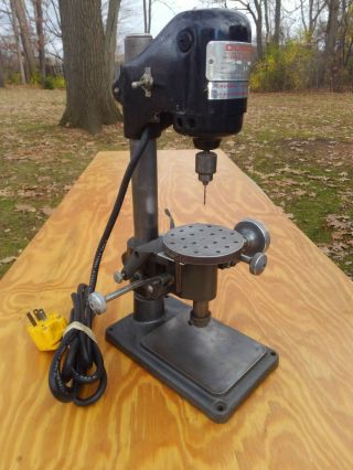 Dumore Hi - Speed Sensitive Drill 16 - 021 With Rare Adjustable Table Tool
