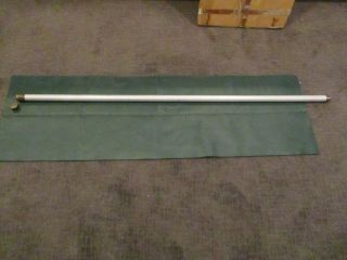Vintage 48 " Aluminum W/ Brass Caps Fly Rod Tube For Bamboo Tip Sections