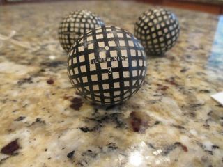 Early Antique Golf Ball " Silver King 3 " Mesh "