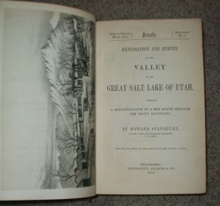 1852 Exploration and Survey of The Great Salt Lake UTAH Stansbury RARE w/ MAPS 4
