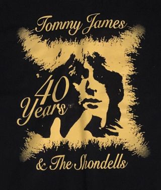 Vintage " Tommy James & The Shondells " (40 Years) Tour (l) T - Shirt,  Rare