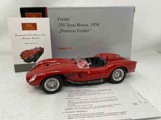 1/18 Cmc 1958 Ferrari 250 Testa Rossa Pontoon Fender Red Rare M - 071 Look Closer