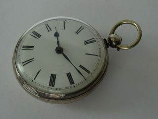RARE ANTIQUE ENGLISH SILVER CONSULAR CASED VERGE FUSEE POCKET WATCH LONDON c1859 2
