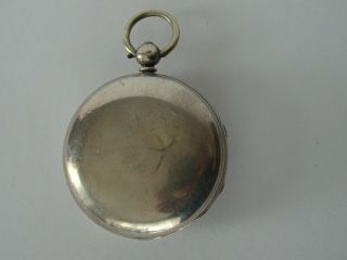 RARE ANTIQUE ENGLISH SILVER CONSULAR CASED VERGE FUSEE POCKET WATCH LONDON c1859 3